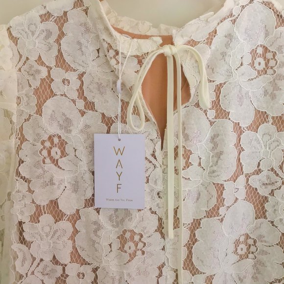 NWT Wayf Emma Puff Sleeve Dress - Picture 7 of 9